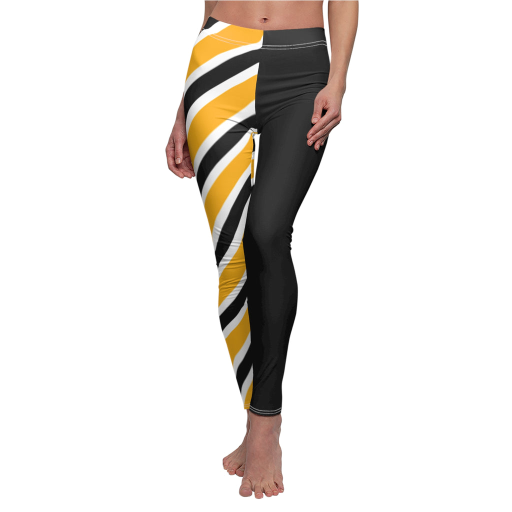 Black and Yellow Women's Leggings, black and gold leggings, Women's Leggings, matching leggings,  mommy and me matching leggings, gift