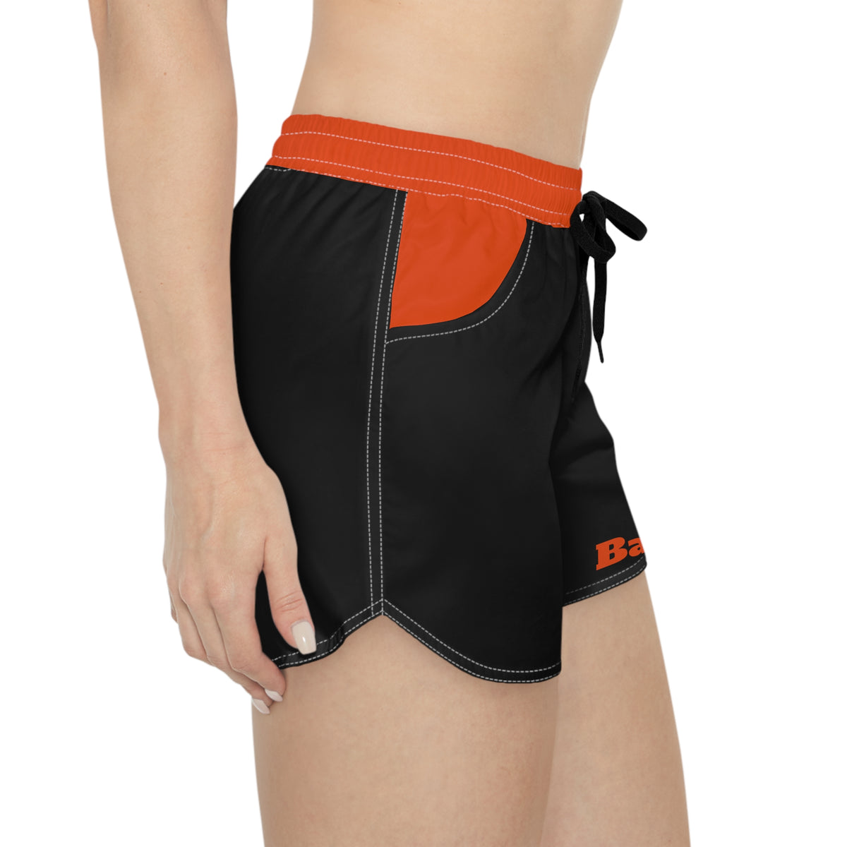 Black and Orange Women's Casual Shorts, Baltimore baseball themed shorts, baseball fan shorts, cute shorts, baseball game, gift