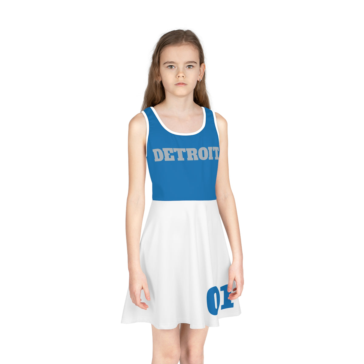 Detroit football themed Girls' dress, football fan Dress, game day Outfit, Birthday Gift, Toddler Dress, Christmas gift, matching dresses