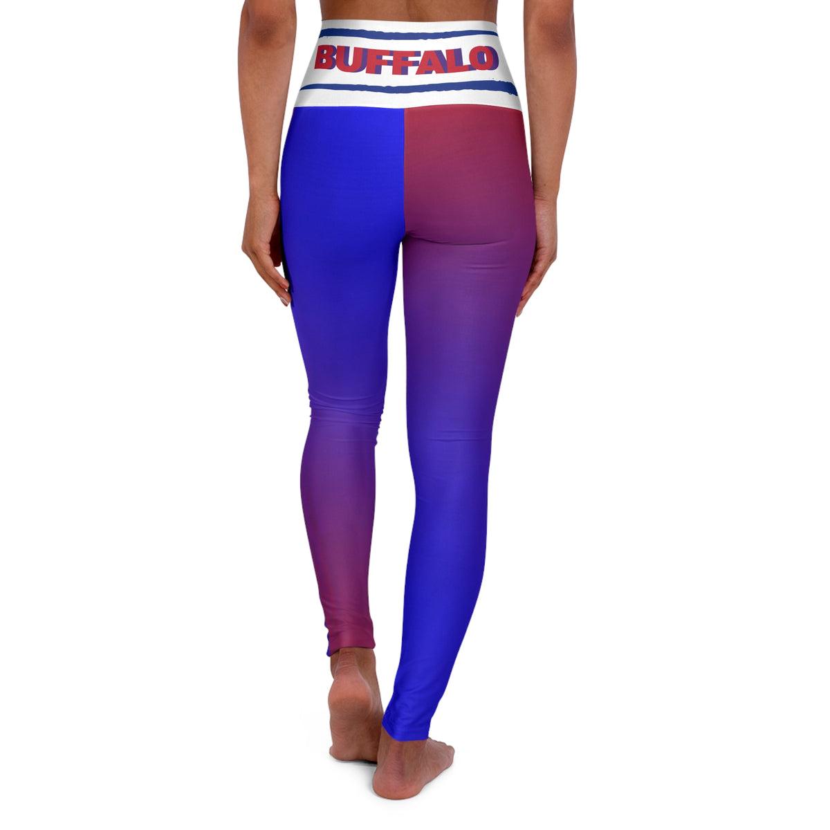 Buffalo Football Themed High Waisted Yoga Leggings