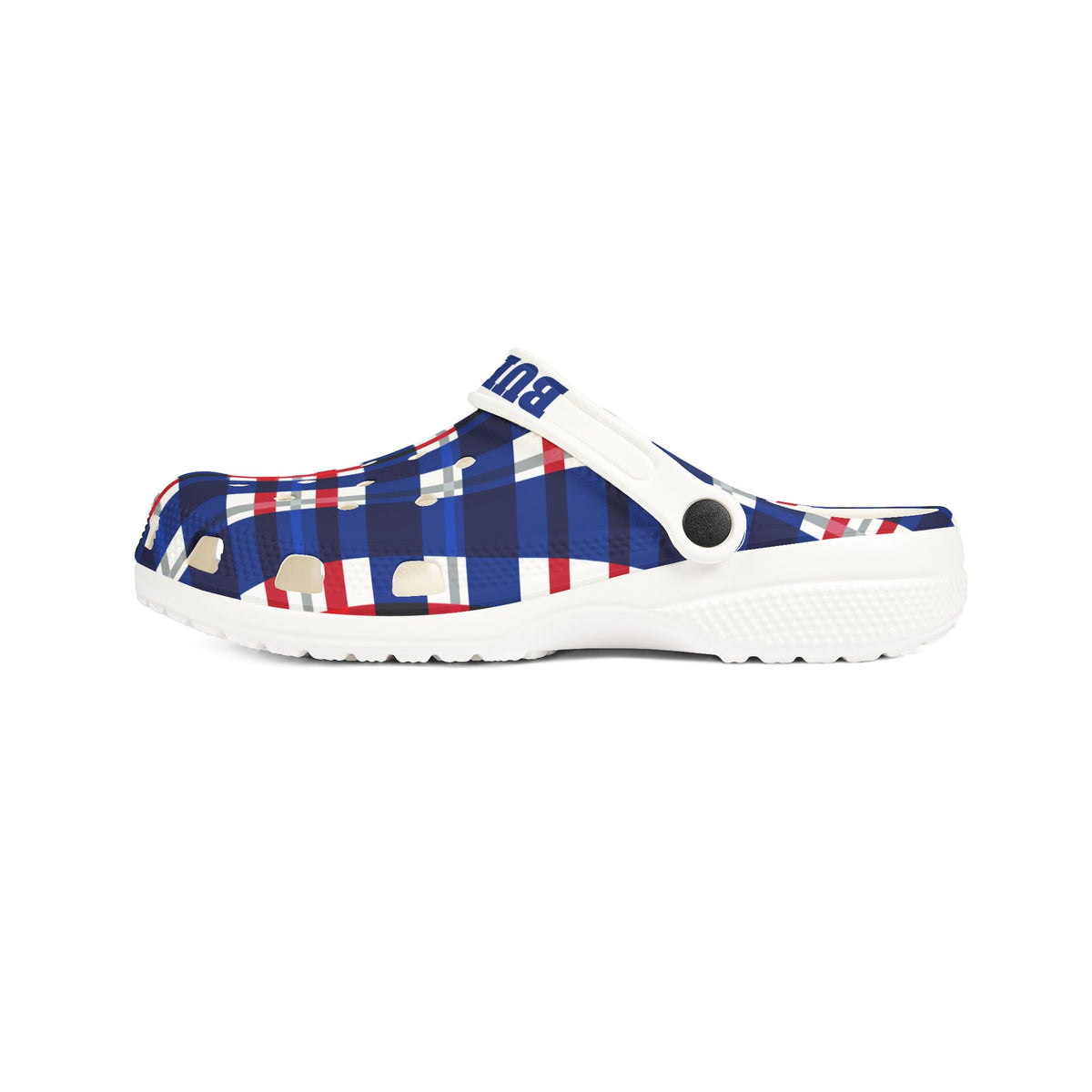 Blue Red Plaid Buffalo Clogs