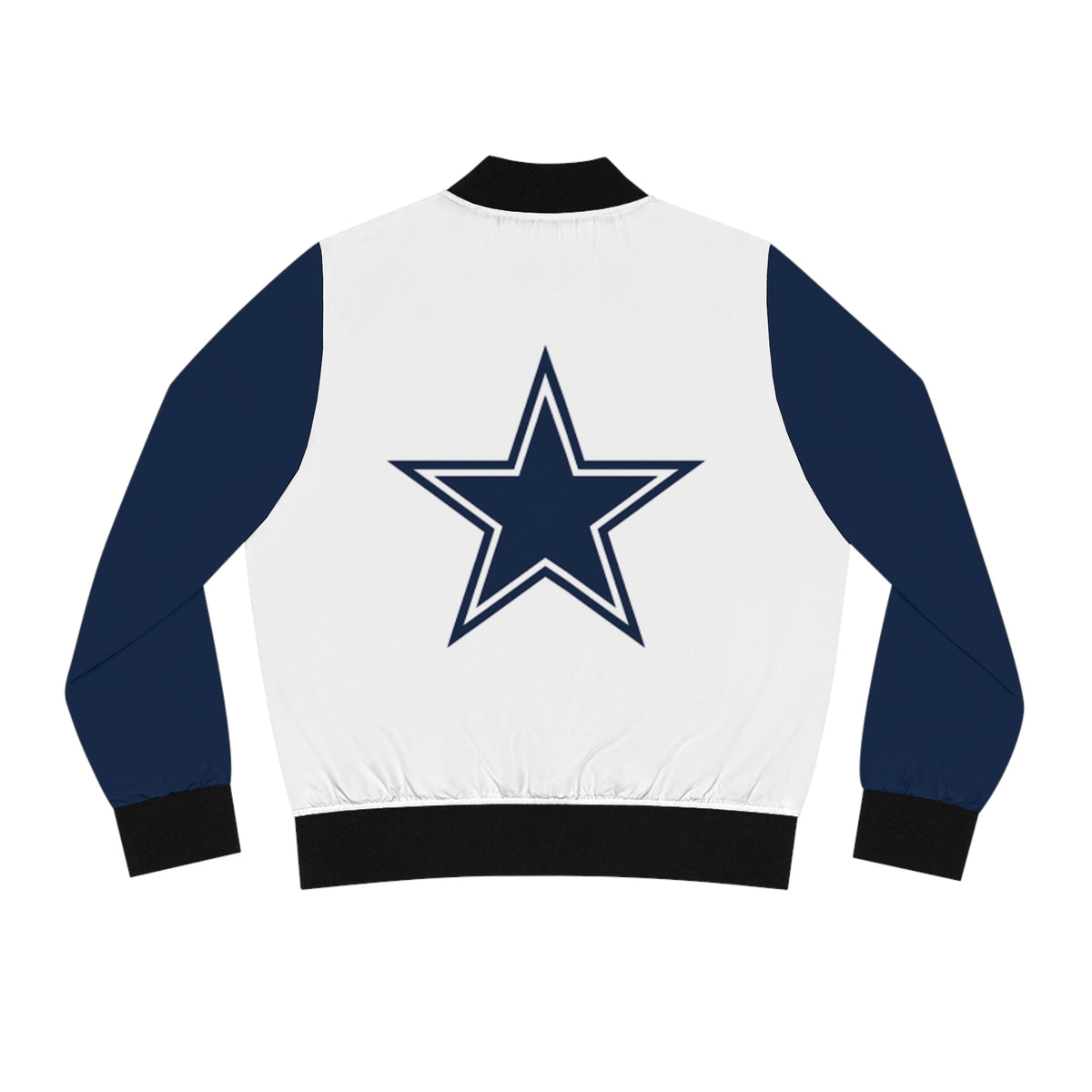 Vintage Blue and white Women's Bomber Jacket, star bomber jacket,  football game jacket, football themed jacket, gift