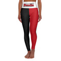 New Jersey Hockey Themed High Waisted Yoga Leggings, Devils Leggings, cute yoga pants, Women's Leggings,  gift