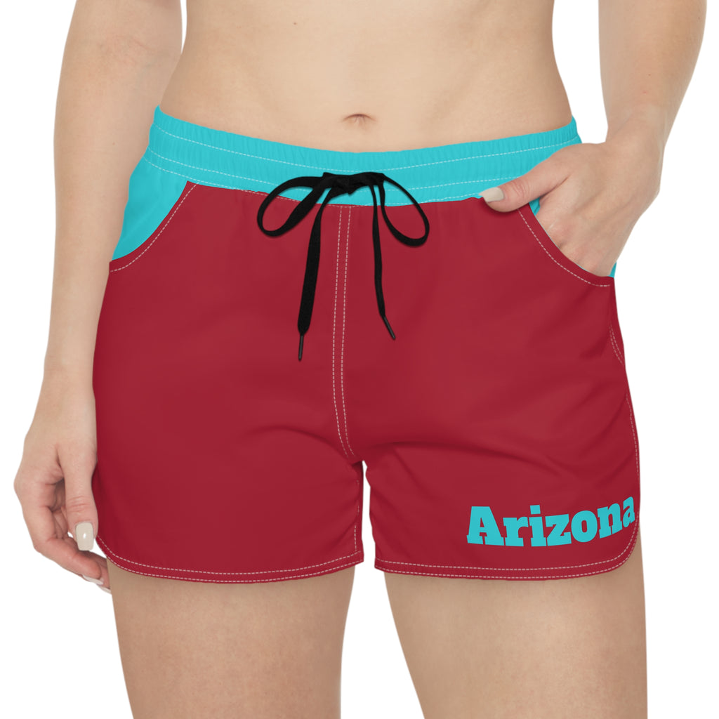 Teal and Red Women's Shorts, AZ baseball shorts, Arizona baseball fan,  cute shorts, baseball season, game day shorts, gift