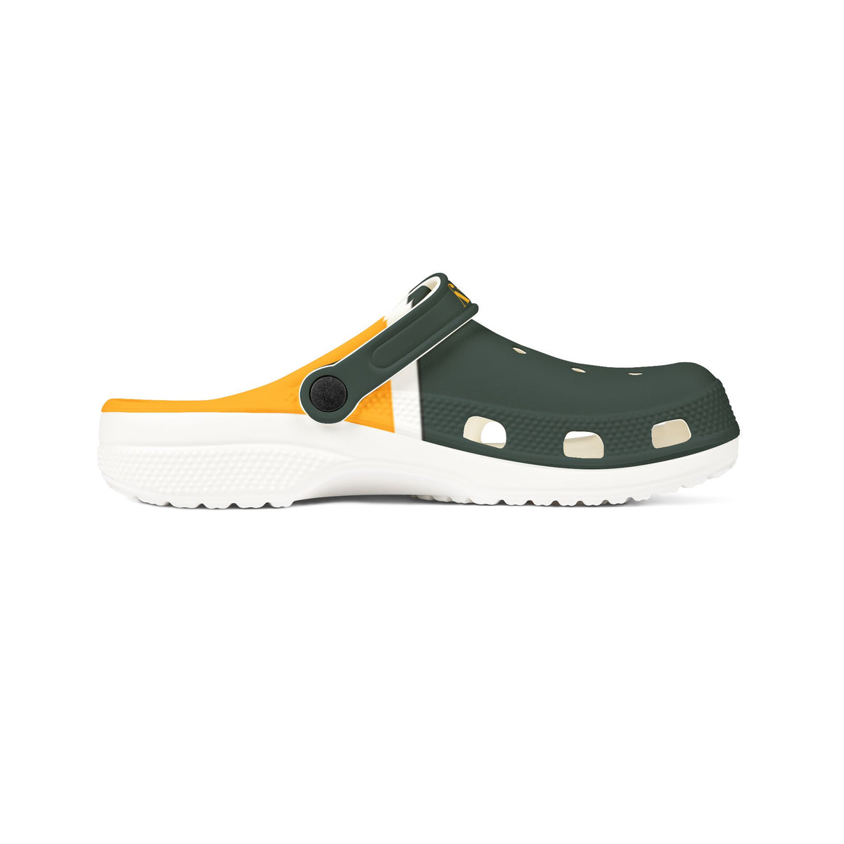 Green Bay Football Themed EVA Foam Rubber Shoes, Packers shoes, unisex football fan shoes, Cute Green Bay Sandals