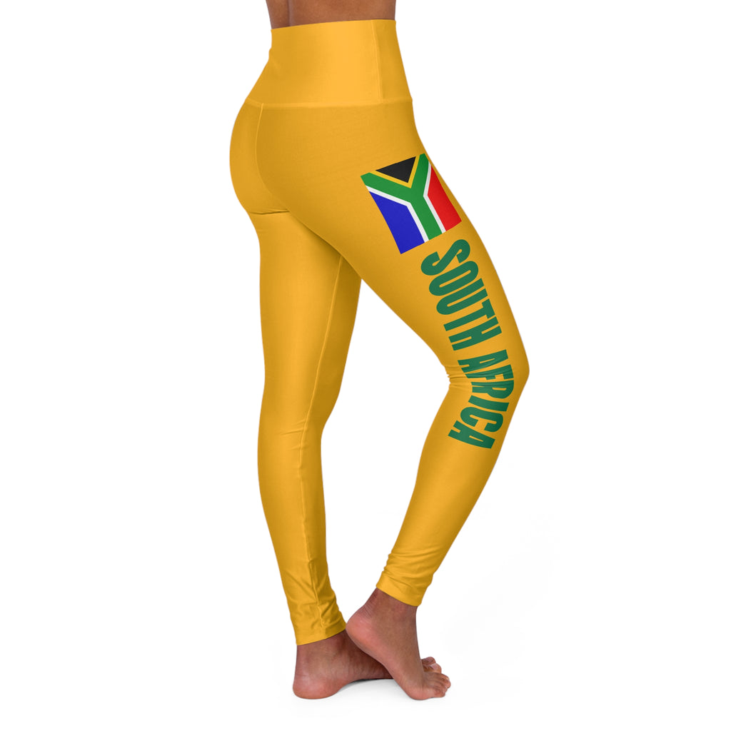 South Africa National Team Leggings, South Africa Soccer, South African Flag leggings, Soccer Fan pants, cute leggings, South African Pride