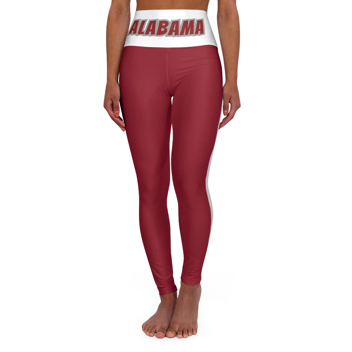 Crimson and white High Waisted Yoga Leggings, Women's Leggings,  Alabama Leggings,  alumni gift,  student git, cute leggings, gift