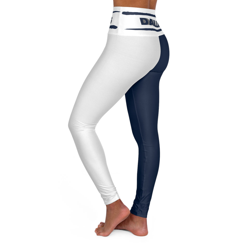 Womens Dallas Football Themed High Waisted Yoga Leggings