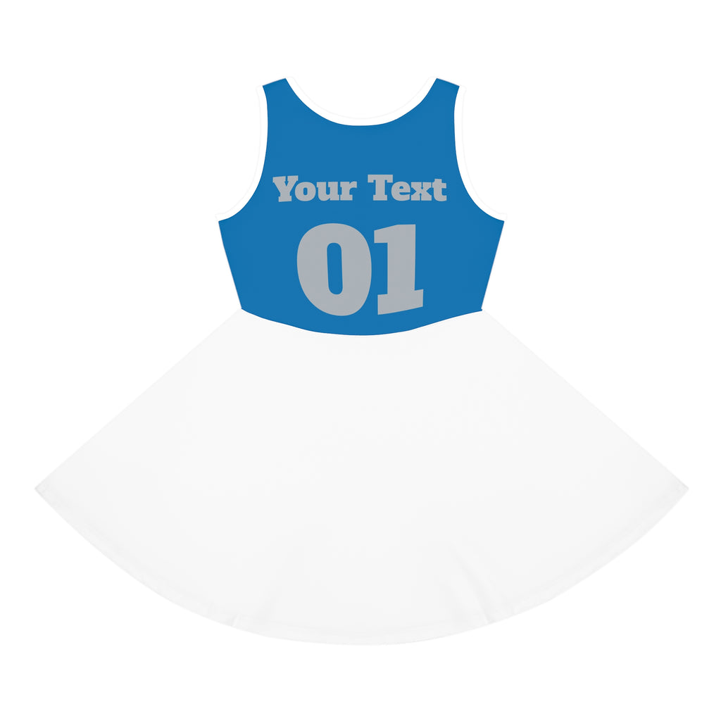 Detroit football themed Girls' dress, football fan Dress, game day Outfit, Birthday Gift, Toddler Dress, Christmas gift, matching dresses