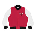 Red and Black Women's Bomber Jacket, Vintage Bulls Jacket, Bulls coat, cute bomber jacket, Women's jacket, basketball, gift