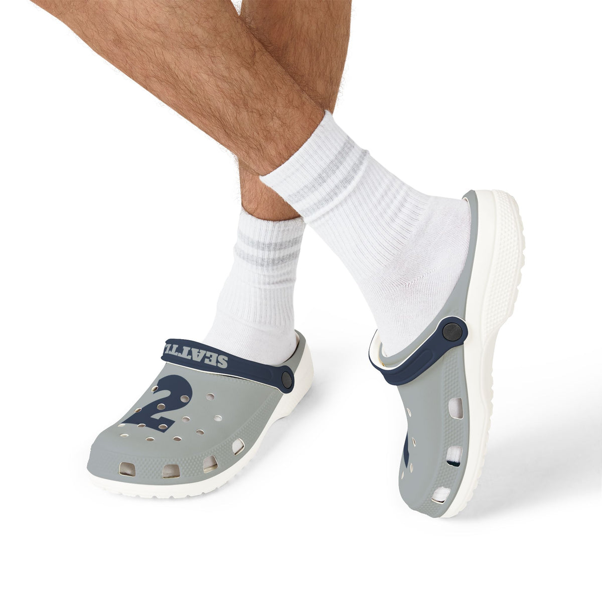 Navy Number 2 Slip-On Clogs | EVA Foam Rubber Shoes