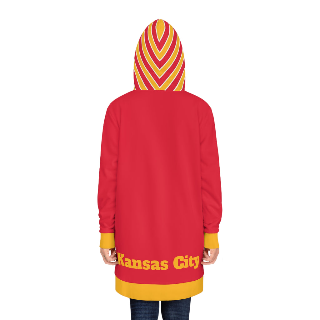 Red and Gold Women's Hoodie Dress, Kansas City Football Themed sweater dress, cute hoodie, KC Hoodie, Kansas City Hoodie, gift