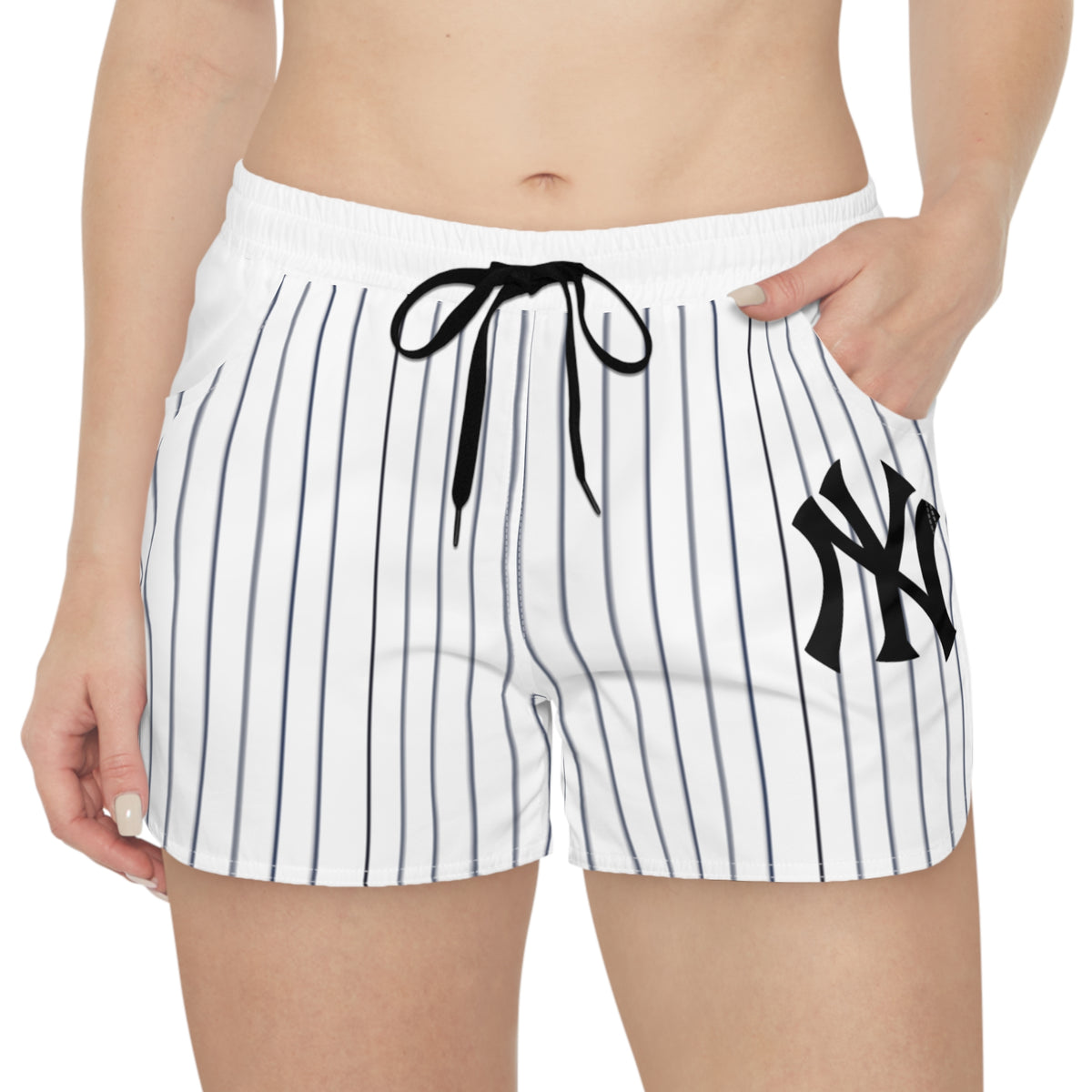 Pinstriped Women's  Shorts, NY baseball shorts, Vintage NY Baseball Shorts, cute women's shorts, baseball fan shorts, gift