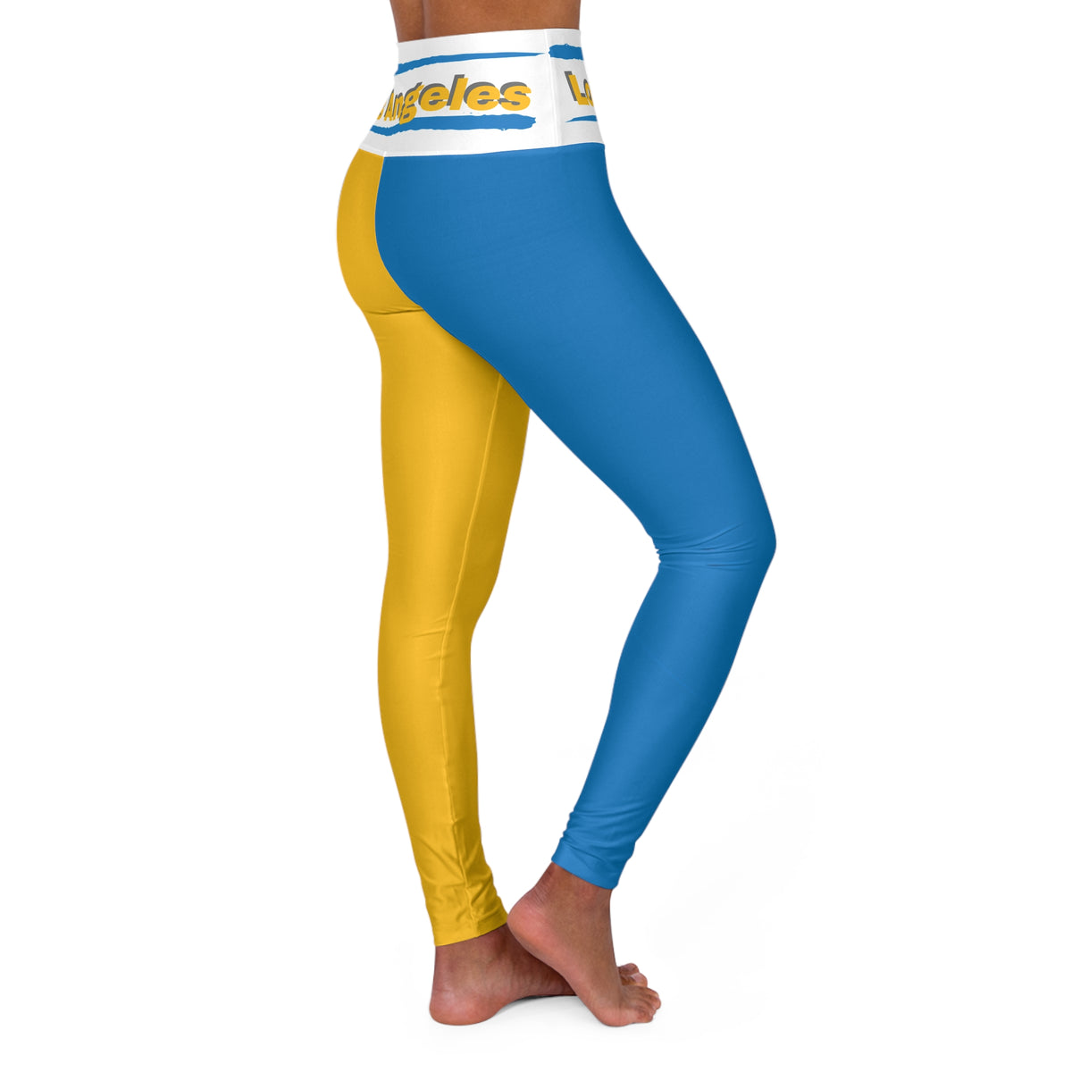 L.A. Chargers Themed High Waisted Leggings