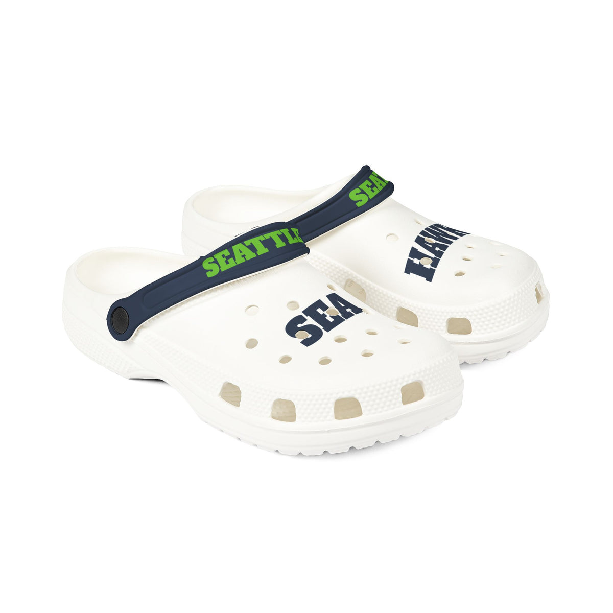 Seattle Hawks Clog Shoes | EVA Foam Slip-On Clogs