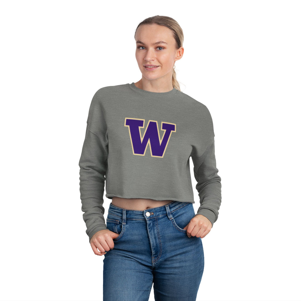 UW Women's Crop Top Sweatshirt