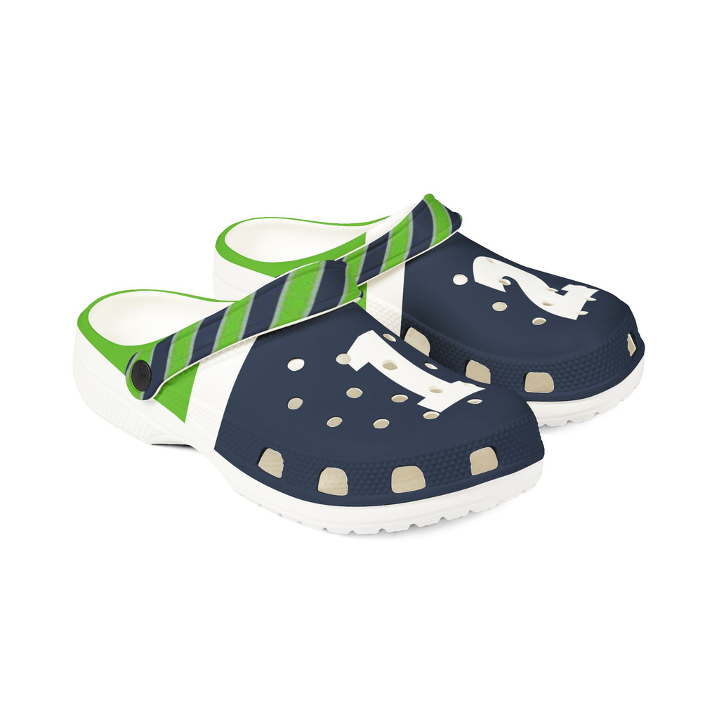 Seattle Football Themed EVA Foam Rubber Shoes