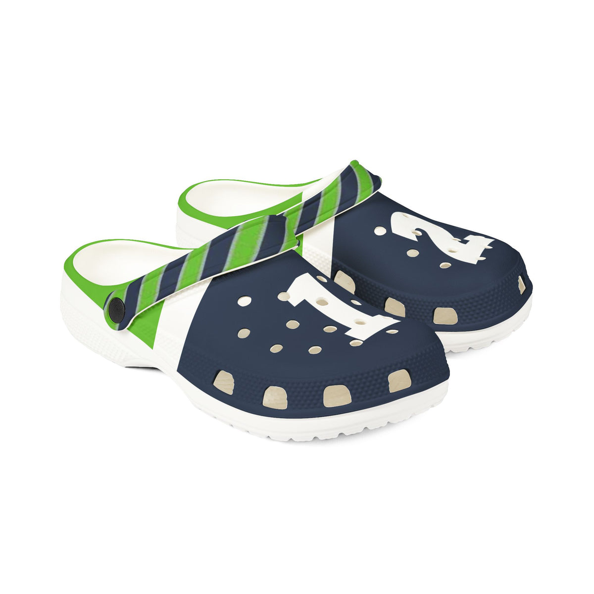 Seattle Football Themed EVA Foam Rubber Shoes