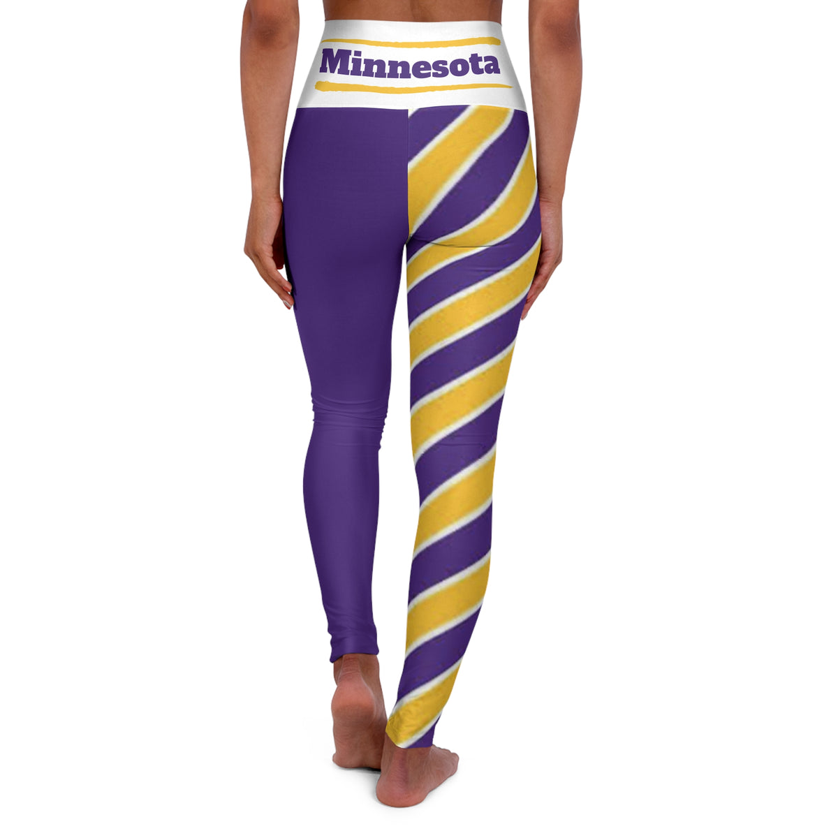 Minnesota Football Themed High Waisted Yoga Leggings