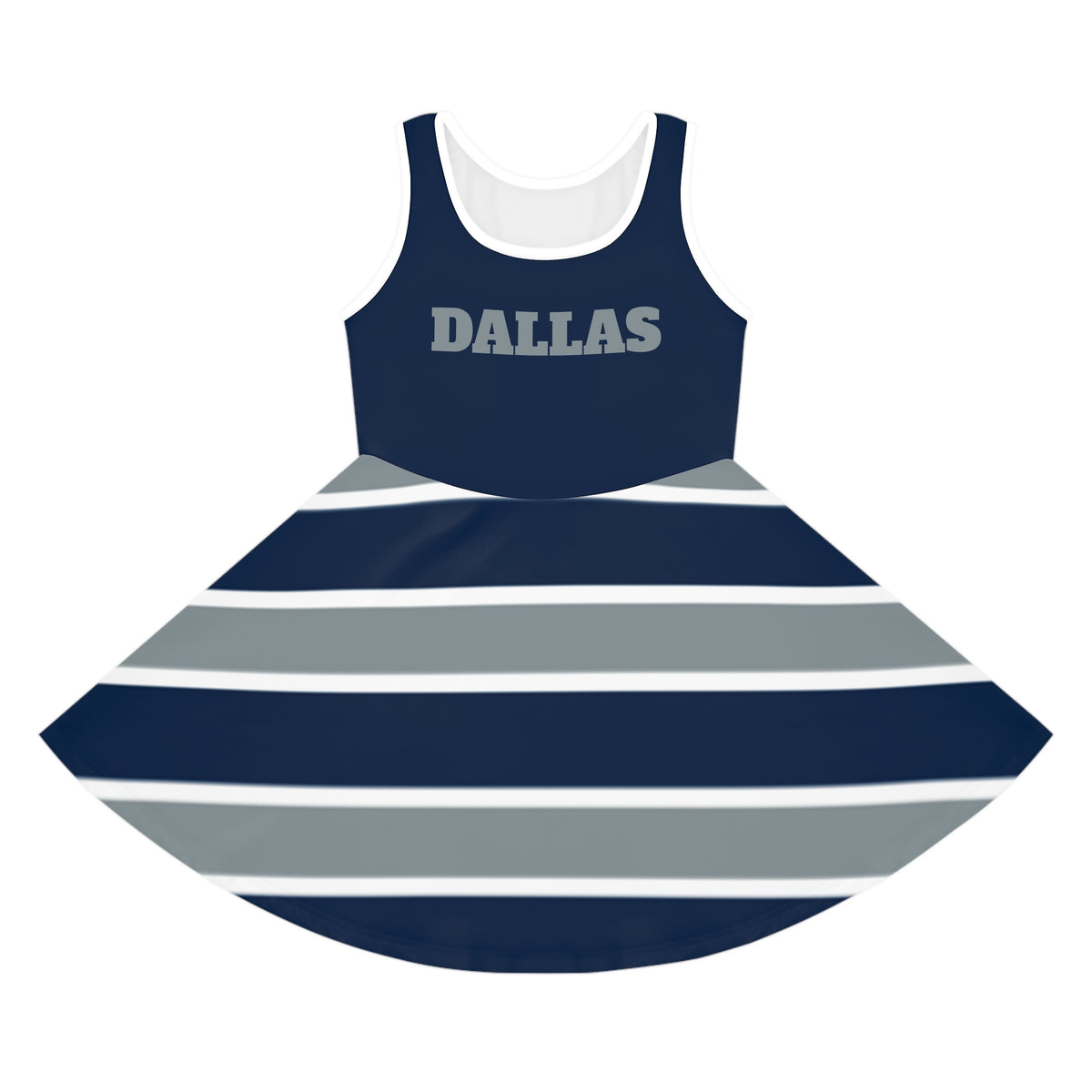 Girls' Sports Sundress, Personalized Dress for game day, Dallas Themed Dress, Matching dresses, Sports Fan Dress, matching photo dress