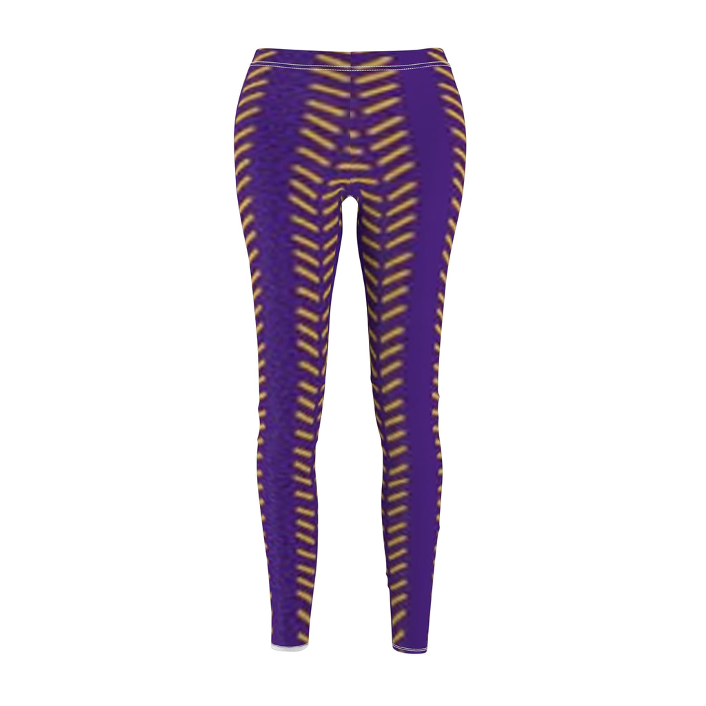 Women's Minnesota Football Themed, Purple and Gold Leggings