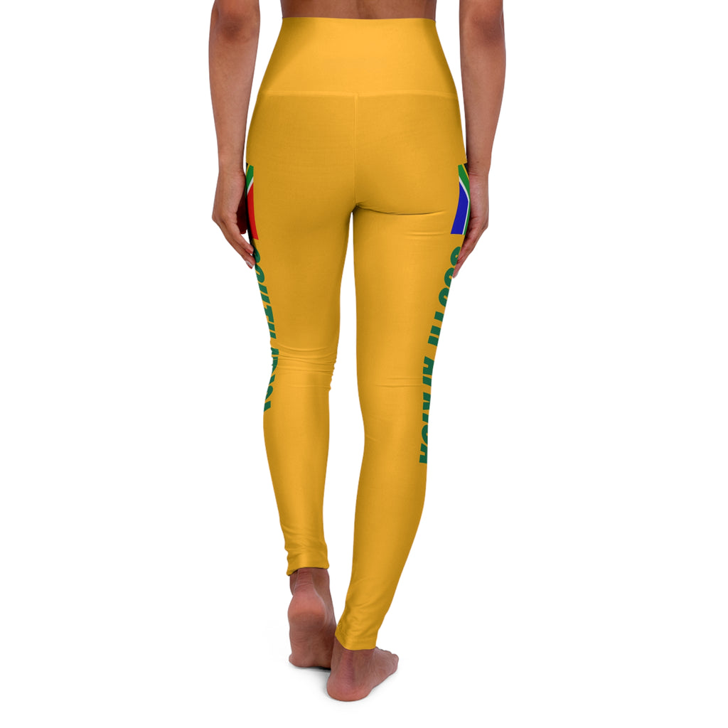South Africa National Team Leggings, South Africa Soccer, South African Flag leggings, Soccer Fan pants, cute leggings, South African Pride