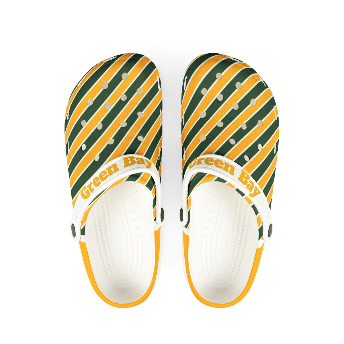 Green Bay Football Themed EVA Foam Rubber Shoes