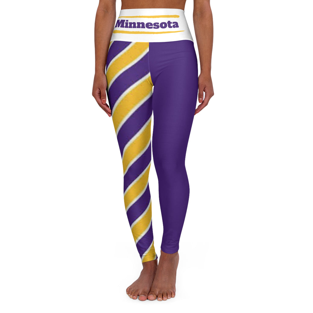 Minnesota Football Themed High Waisted Yoga Leggings