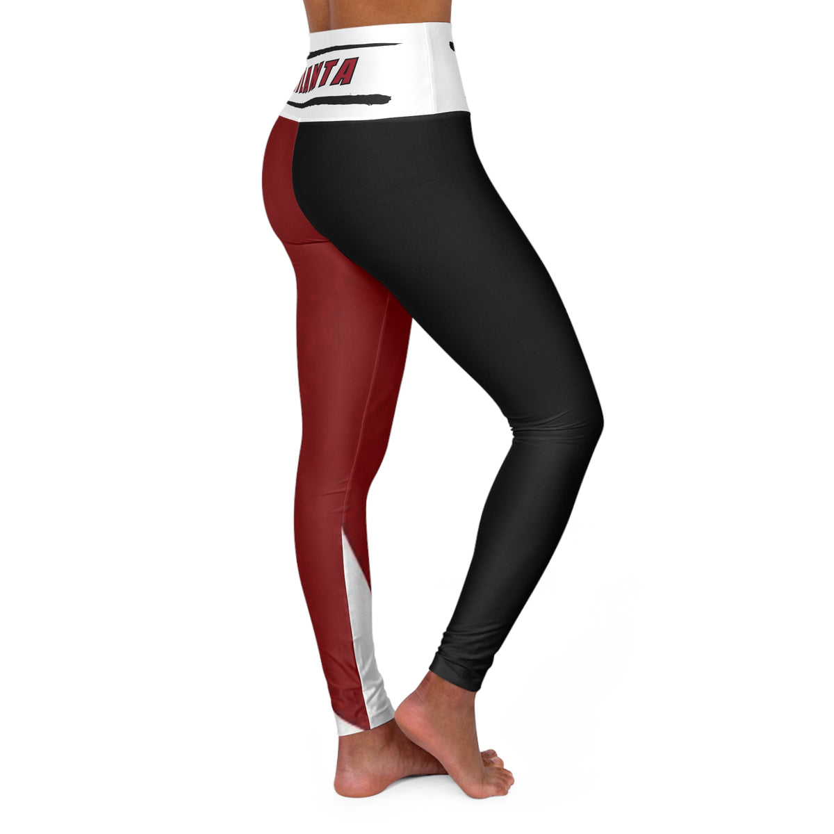 Atlanta Football Themed High Waisted Yoga Leggings