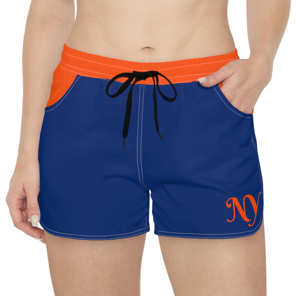 Blue and Orange Women's Shorts, New York baseball shorts, Vintage New York baseball shorts, summer shorts,