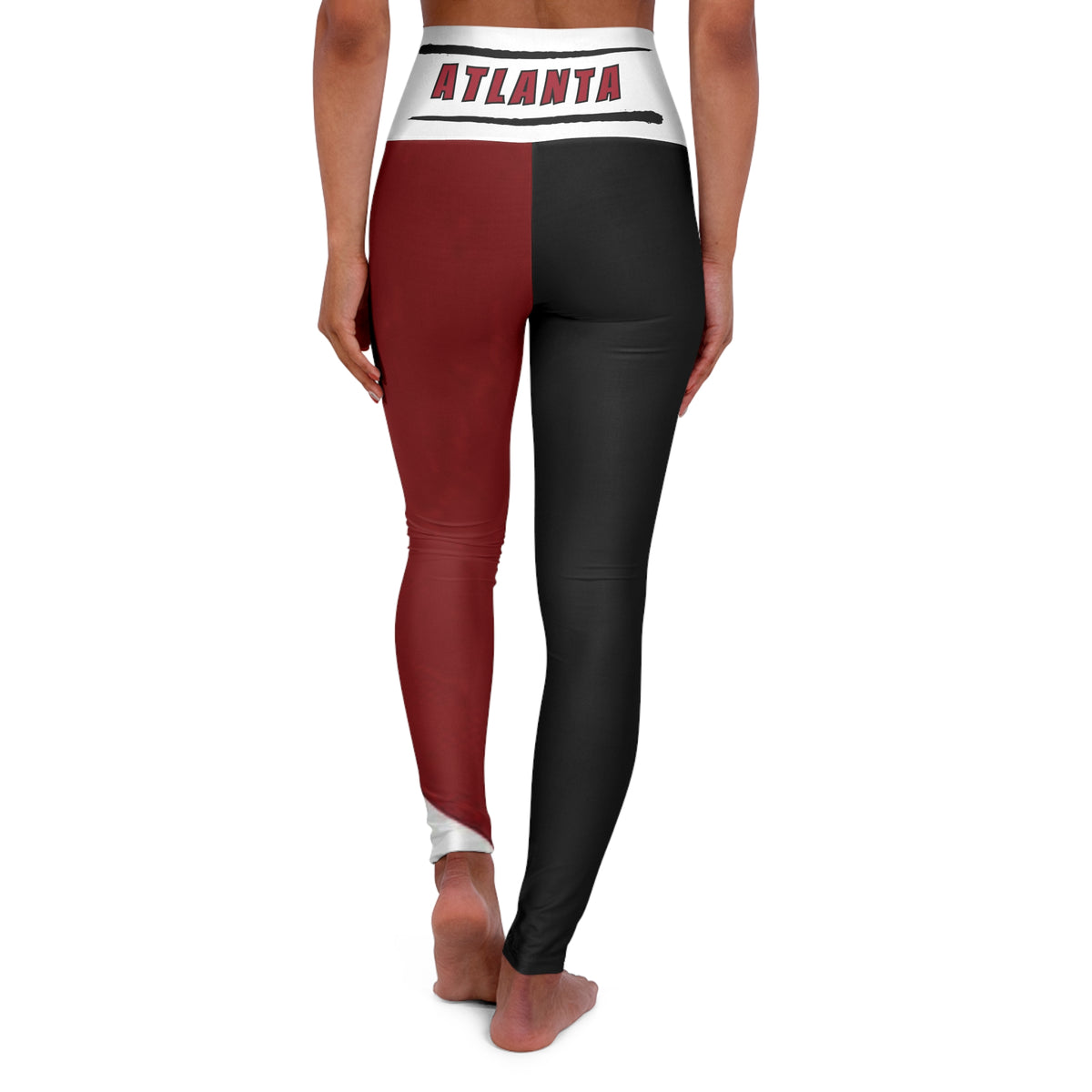 Atlanta Football Themed High Waisted Yoga Leggings