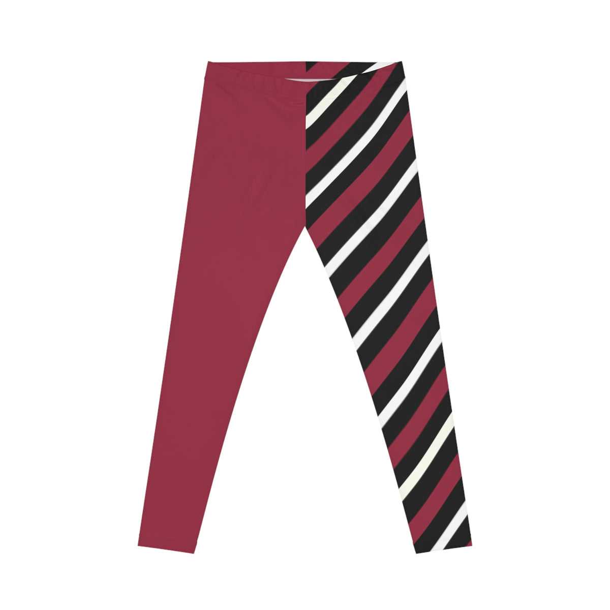 Red, Black and White Striped Women's Casual Leggings, Arizona Football Themed Leggings, Sportswear, Women's Leggings, Yoga Pants, Gift