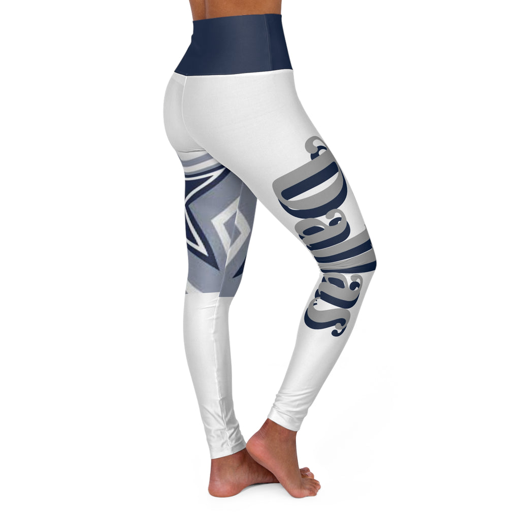 Women's Dallas Football Team Themed High Waisted Yoga Leggings