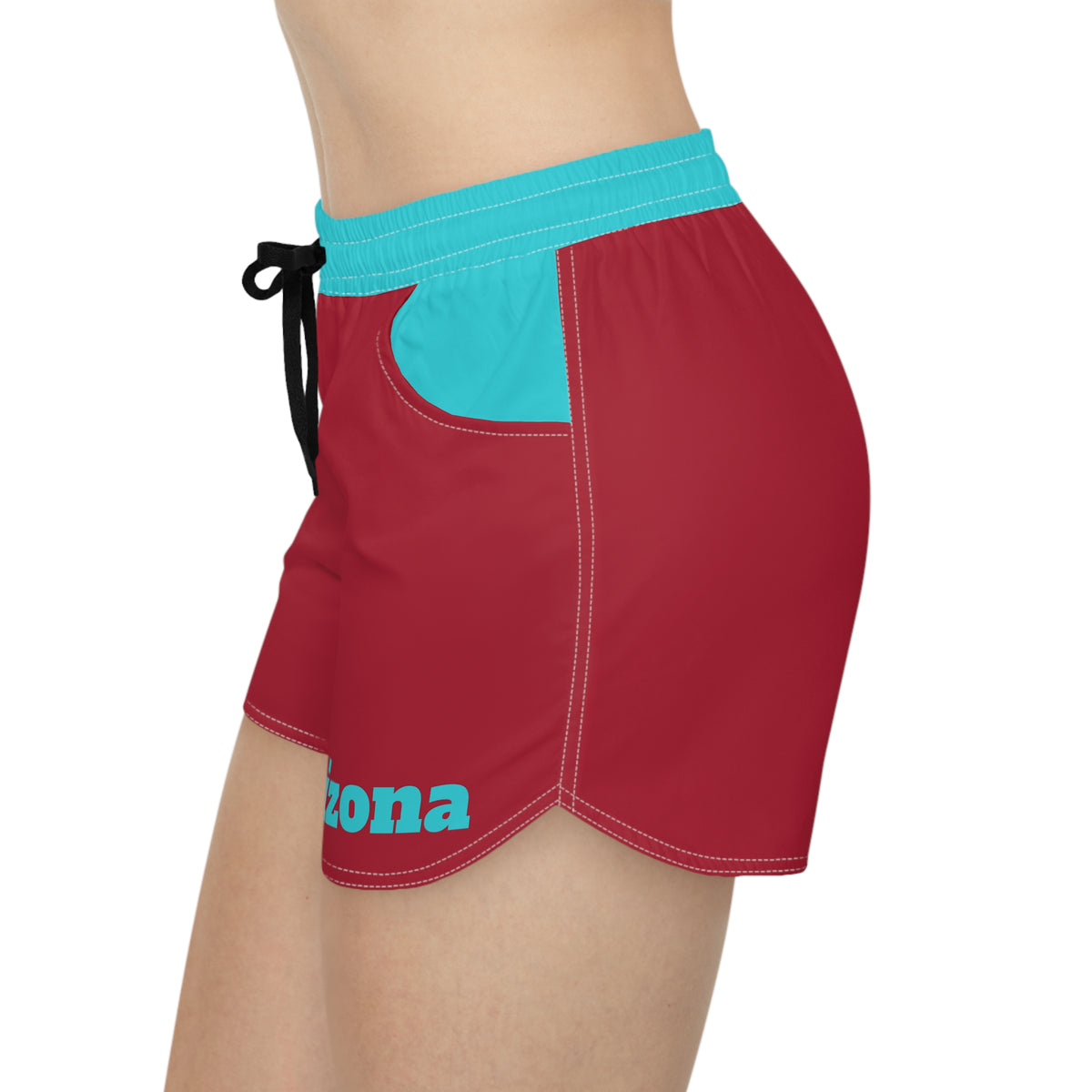 Teal and Red Women's Shorts, AZ baseball shorts, Arizona baseball fan,  cute shorts, baseball season, game day shorts, gift