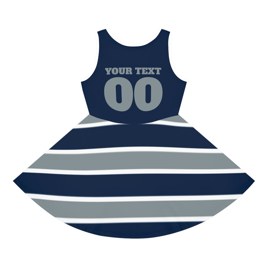 Girls' Sports Sundress, Personalized Dress for game day, Dallas Themed Dress, Matching dresses, Sports Fan Dress, matching photo dress