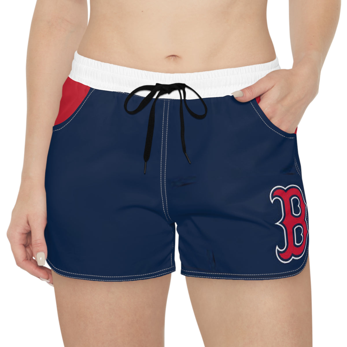 Red, white and blue Women's Shorts, Boston baseball shorts, vintage boston baseball shorts, summer shorts, Boston fan shorts, gift