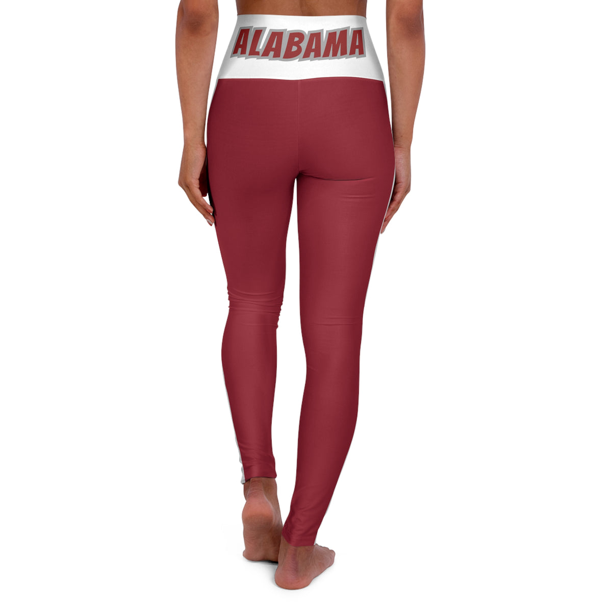 Crimson and white High Waisted Yoga Leggings, Women's Leggings,  Alabama Leggings,  alumni gift,  student git, cute leggings, gift